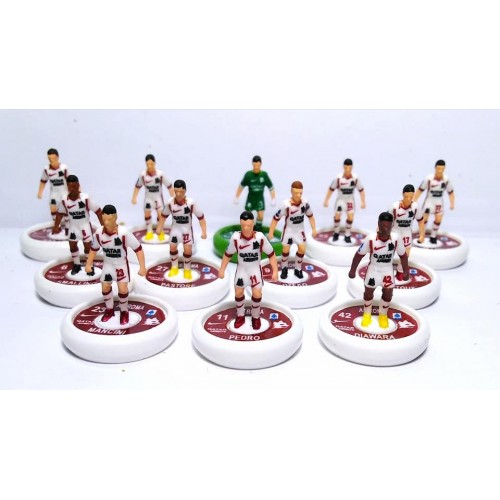 Subbuteo Andrew Table Soccer AS Roma 2020-21 away kit on WSB Professional bases